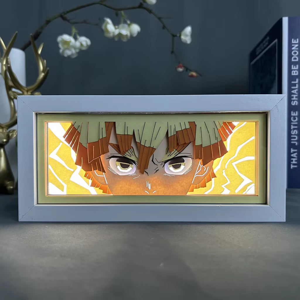 Cartoon Visual Night Lights LED Demon Slayer Tanjirou Zenitsu Albedo Satoru Gojo Lamp Anime Nightlight Color Changing Desk Lamp